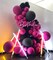 100pcs Hot Pink Balloons 12 inch, Bright Pink Latex Balloons with Pink Ribbon for Birthday Wedding Engagement Bridal Bachelorette Tropical Party Decorations